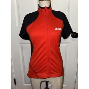 Odlo Women’s Cycle‎ Bicycle Jersey Red Black Size S Small Short Sleeve